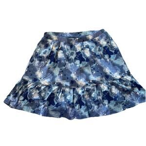 Lands' End Girls' Size XL 14-16‎ Tiered Skort Blue Moonstone Print w Pockets NWT